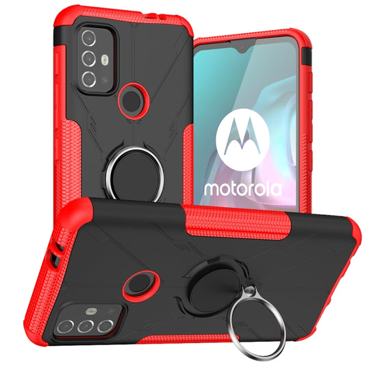 Armor Bear Shockproof PC + TPU Protective Case with Ring Holder, For Motorola  Moto G30