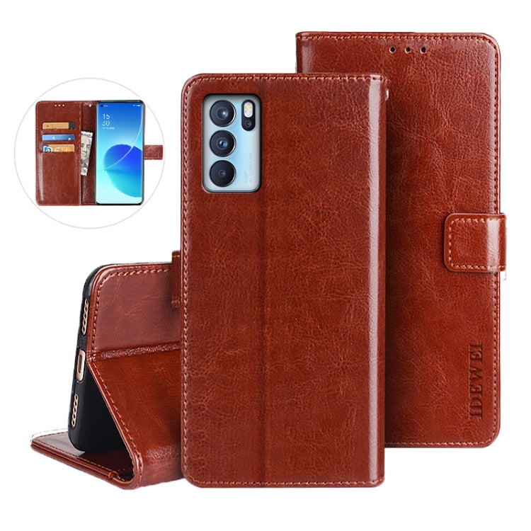 idewei Crazy Horse Texture Horizontal Flip Leather Case with Holder &amp; Card Slots &amp; Wallet, For OPPO Reno 6 Pro 5G, For vivo V21 5G, For OPPO Reno5 A (Japanese Version), For vivo X60 / X60 Curved Screen Version