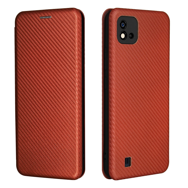 Carbon Fiber Texture Magnetic Horizontal Flip TPU + PC + PU Leather Case with Card Slot