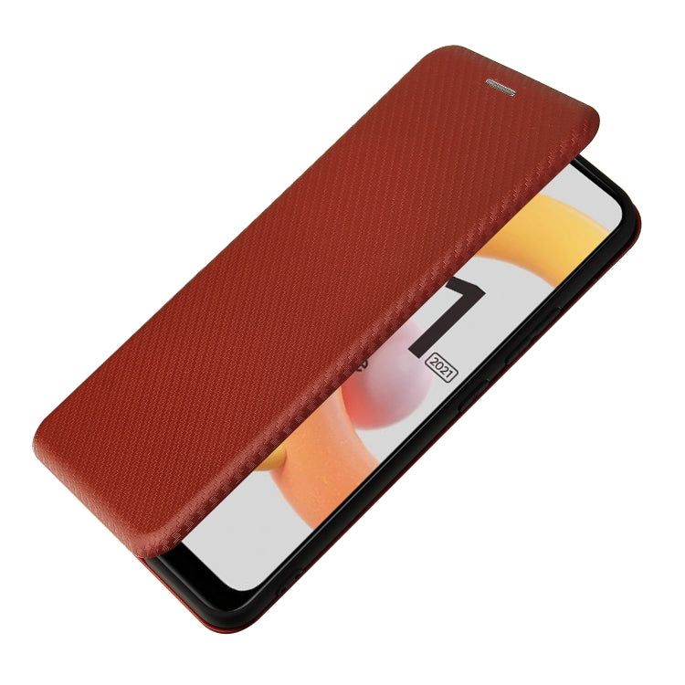 Carbon Fiber Texture Magnetic Horizontal Flip TPU + PC + PU Leather Case with Card Slot