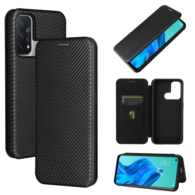 Carbon Fiber Texture Magnetic Horizontal Flip TPU + PC + PU Leather Case with Card Slot