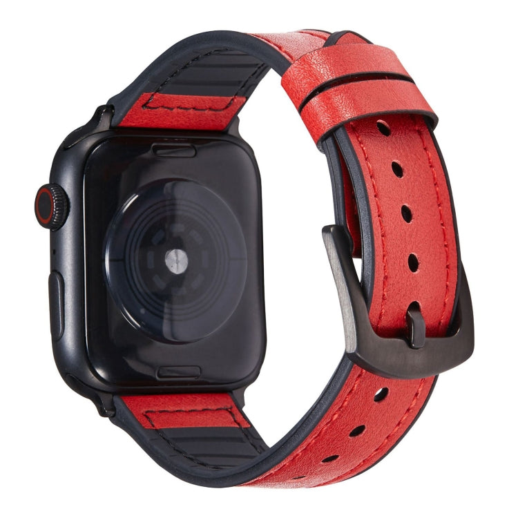 Crazy Horse Texture Leather Replacement Watchbands For Apple Watch Series