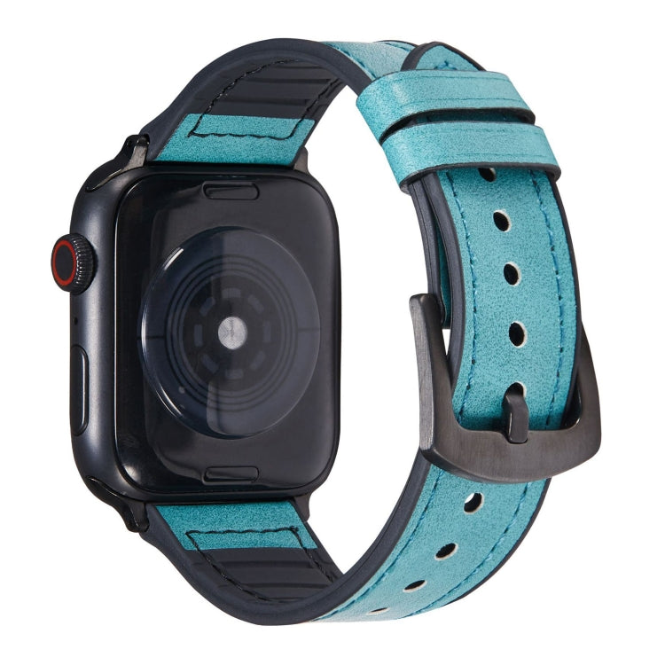 Crazy Horse Texture Leather Replacement Watchbands For Apple Watch Series