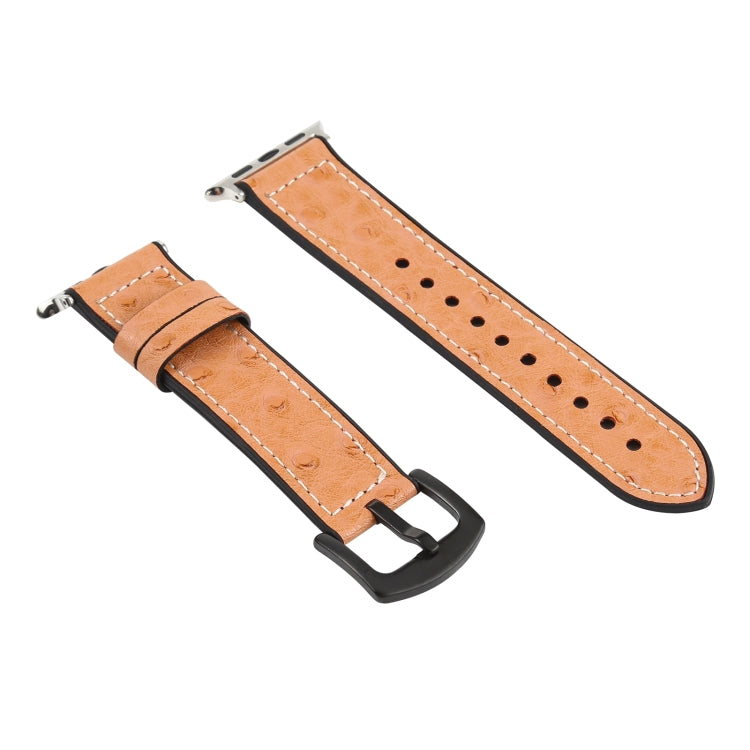 Ostrich Texture Leather Replacement Watchbands For Apple Watch Series