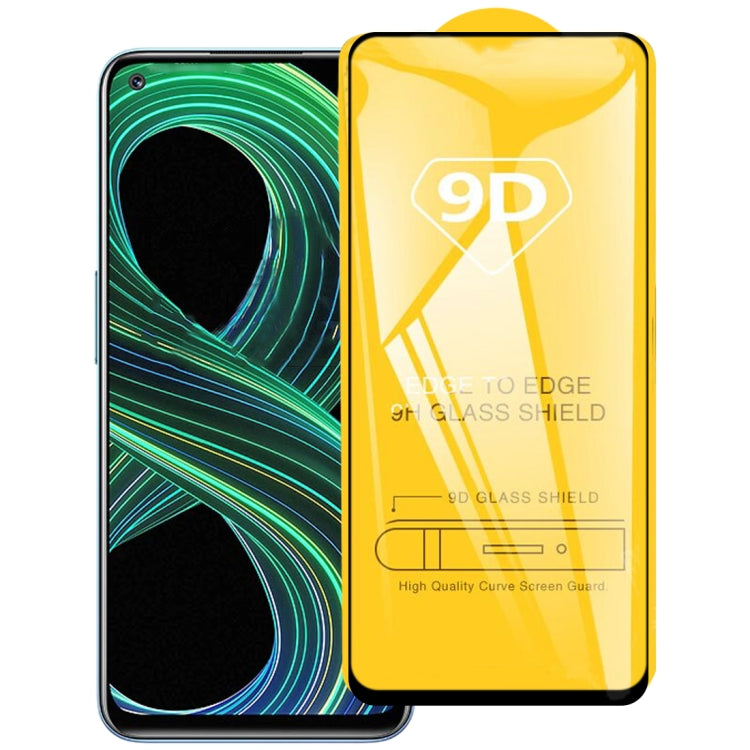 9D Full Glue Full Screen Tempered Glass Film, For OPPO Realme 8 5G (1 PC), For OPPO Realme 8 / 8 Pro / 9 Pro+ (1 PC)