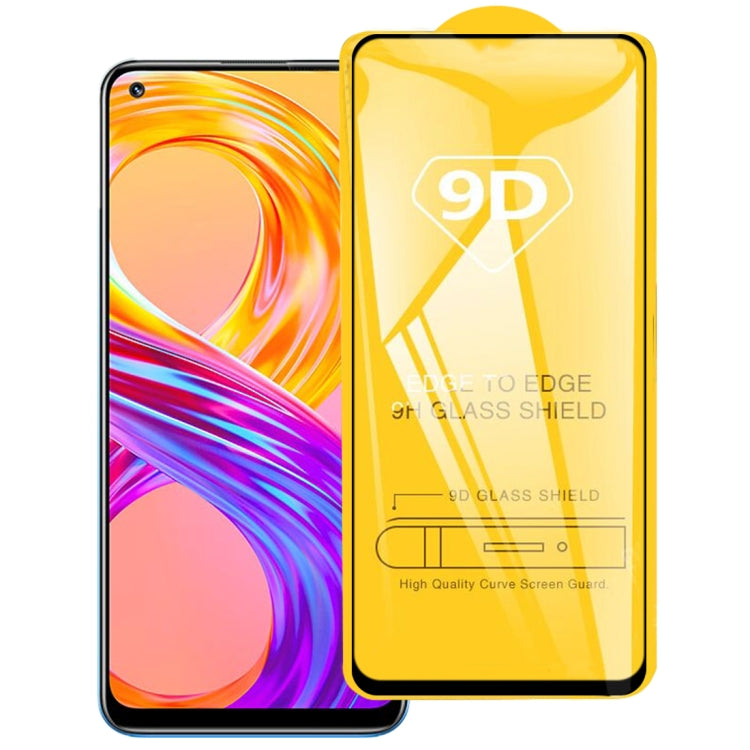 9D Full Glue Full Screen Tempered Glass Film, For OPPO Realme 8 5G (1 PC), For OPPO Realme 8 / 8 Pro / 9 Pro+ (1 PC)