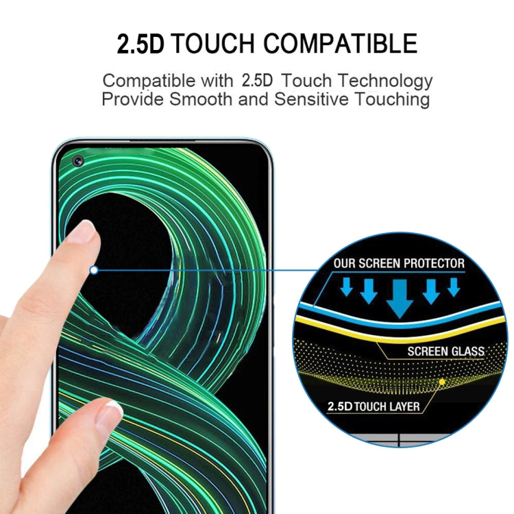 Full Glue Full Cover Screen Protector Tempered Glass Film, For OPPO Realme 8 5G (1 PC), For OPPO Realme 8 / 8 Pro (1 PC)