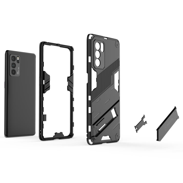 Punk Armor 2 in 1 PC + TPU Shockproof Case with Invisible Holder, For OPPO Reno6 Pro 5G, For OPPO Reno6 5G, For Xiaomi Redmi Note 10 Pro 5G, For Samsung Galaxy M12