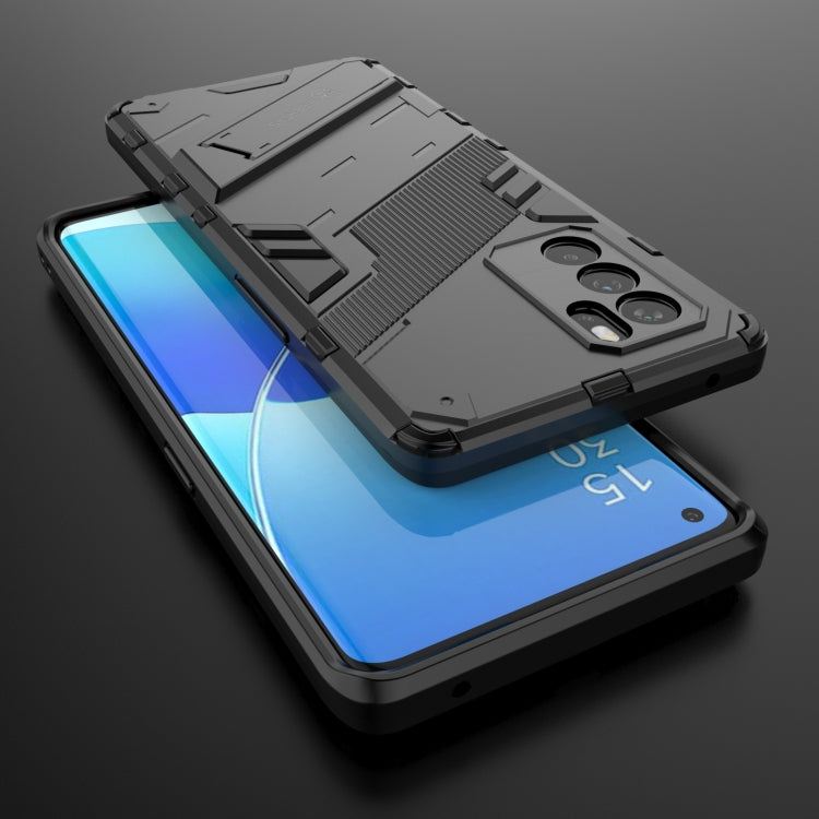 Punk Armor 2 in 1 PC + TPU Shockproof Case with Invisible Holder, For OPPO Reno6 Pro 5G, For OPPO Reno6 5G, For Xiaomi Redmi Note 10 Pro 5G