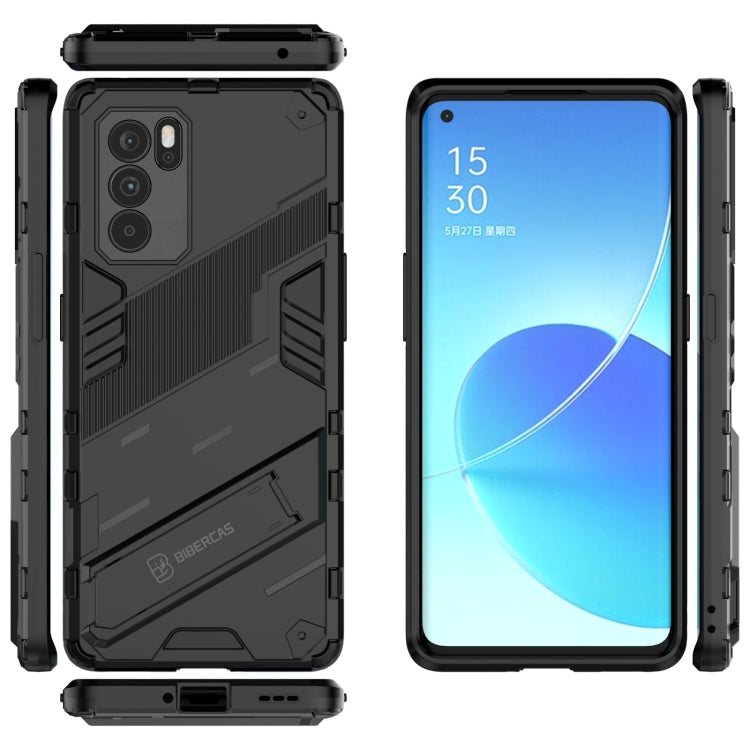 Punk Armor 2 in 1 PC + TPU Shockproof Case with Invisible Holder, For OPPO Reno6 Pro 5G, For OPPO Reno6 5G, For Xiaomi Redmi Note 10 Pro 5G