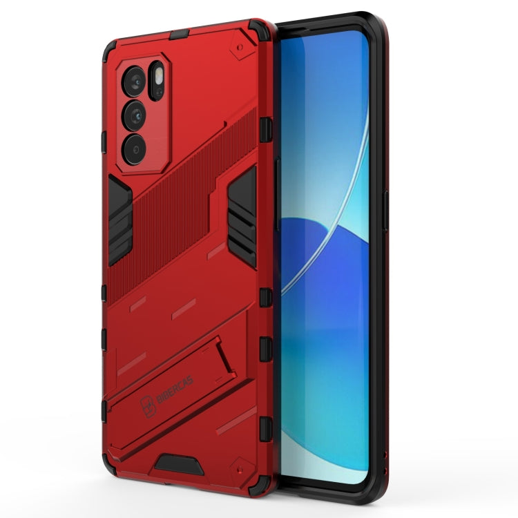Punk Armor 2 in 1 PC + TPU Shockproof Case with Invisible Holder, For OPPO Reno6 Pro 5G, For OPPO Reno6 5G, For Xiaomi Redmi Note 10 Pro 5G