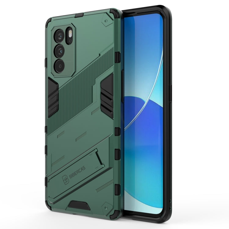 Punk Armor 2 in 1 PC + TPU Shockproof Case with Invisible Holder, For OPPO Reno6 Pro 5G, For OPPO Reno6 5G, For Xiaomi Redmi Note 10 Pro 5G, For Samsung Galaxy M12