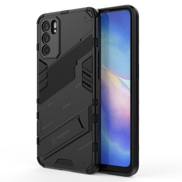 Punk Armor 2 in 1 PC + TPU Shockproof Case with Invisible Holder, For OPPO Reno6 Pro 5G, For OPPO Reno6 5G, For Xiaomi Redmi Note 10 Pro 5G