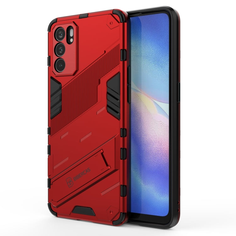 Punk Armor 2 in 1 PC + TPU Shockproof Case with Invisible Holder, For OPPO Reno6 Pro 5G, For OPPO Reno6 5G, For Xiaomi Redmi Note 10 Pro 5G, For Samsung Galaxy M12