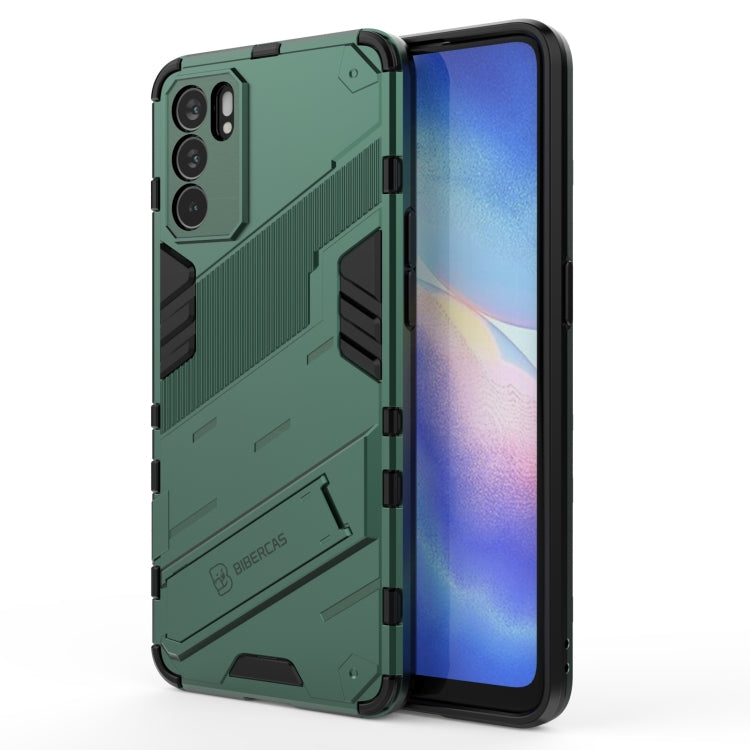 Punk Armor 2 in 1 PC + TPU Shockproof Case with Invisible Holder, For OPPO Reno6 Pro 5G, For OPPO Reno6 5G, For Xiaomi Redmi Note 10 Pro 5G