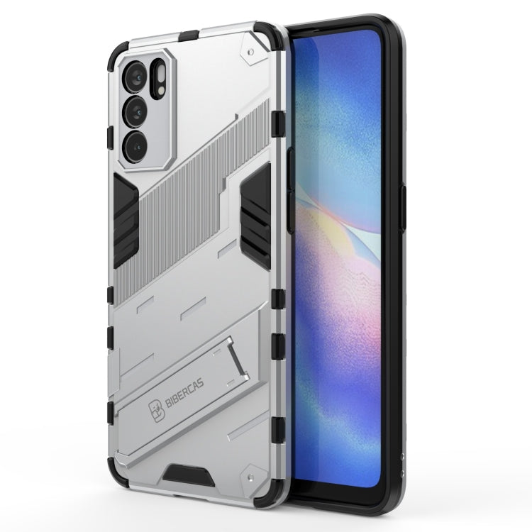 Punk Armor 2 in 1 PC + TPU Shockproof Case with Invisible Holder, For OPPO Reno6 Pro 5G, For OPPO Reno6 5G, For Xiaomi Redmi Note 10 Pro 5G