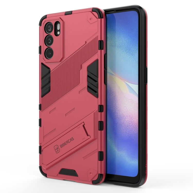 Punk Armor 2 in 1 PC + TPU Shockproof Case with Invisible Holder, For OPPO Reno6 Pro 5G, For OPPO Reno6 5G, For Xiaomi Redmi Note 10 Pro 5G, For Samsung Galaxy M12