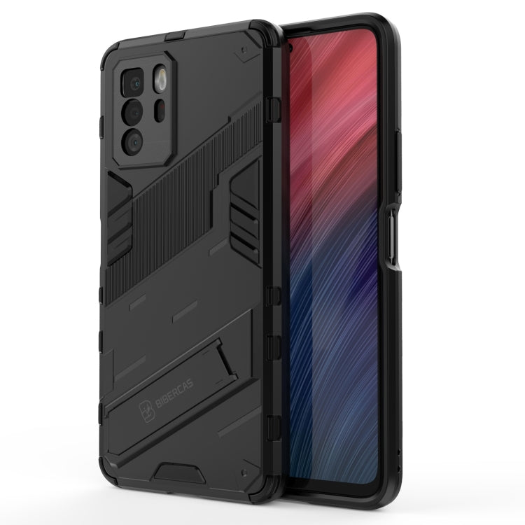 Punk Armor 2 in 1 PC + TPU Shockproof Case with Invisible Holder, For OPPO Reno6 Pro 5G, For OPPO Reno6 5G, For Xiaomi Redmi Note 10 Pro 5G, For Samsung Galaxy M12