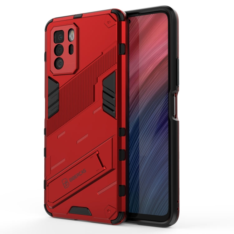 Punk Armor 2 in 1 PC + TPU Shockproof Case with Invisible Holder, For OPPO Reno6 Pro 5G, For OPPO Reno6 5G, For Xiaomi Redmi Note 10 Pro 5G, For Samsung Galaxy M12