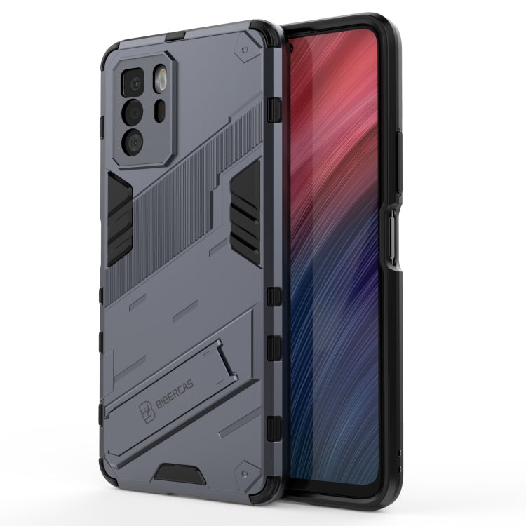 Punk Armor 2 in 1 PC + TPU Shockproof Case with Invisible Holder, For OPPO Reno6 Pro 5G, For OPPO Reno6 5G, For Xiaomi Redmi Note 10 Pro 5G, For Samsung Galaxy M12