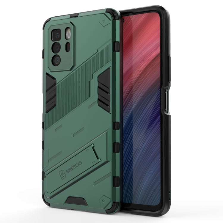Punk Armor 2 in 1 PC + TPU Shockproof Case with Invisible Holder, For OPPO Reno6 Pro 5G, For OPPO Reno6 5G, For Xiaomi Redmi Note 10 Pro 5G