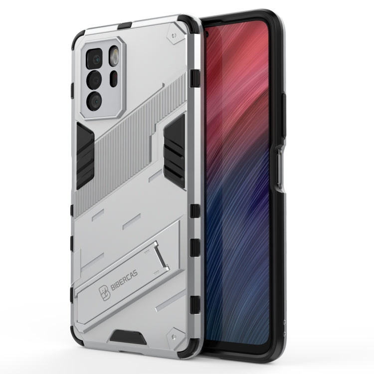 Punk Armor 2 in 1 PC + TPU Shockproof Case with Invisible Holder, For OPPO Reno6 Pro 5G, For OPPO Reno6 5G, For Xiaomi Redmi Note 10 Pro 5G, For Samsung Galaxy M12