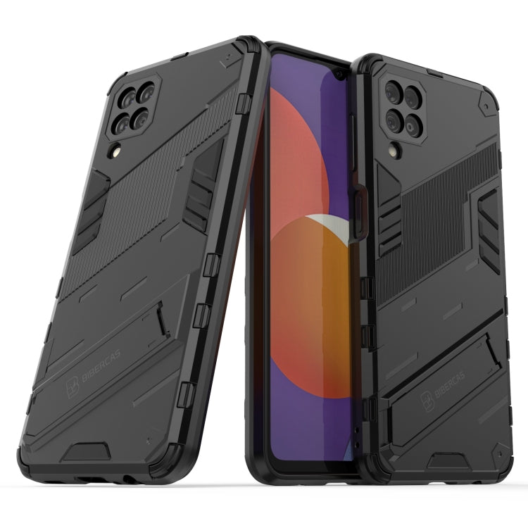Punk Armor 2 in 1 PC + TPU Shockproof Case with Invisible Holder, For Samsung Galaxy M12