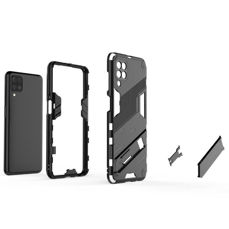 Punk Armor 2 in 1 PC + TPU Shockproof Case with Invisible Holder, For Samsung Galaxy M12