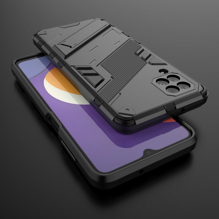 Punk Armor 2 in 1 PC + TPU Shockproof Case with Invisible Holder, For Samsung Galaxy M12