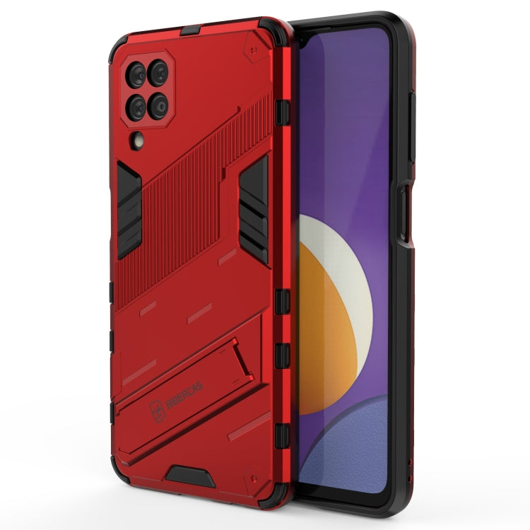 Punk Armor 2 in 1 PC + TPU Shockproof Case with Invisible Holder, For Samsung Galaxy M12