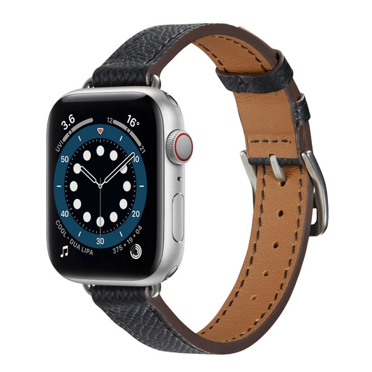 B Style Leather Strap Watchband For Apple Watch Series, 7 45mm / 6 & SE & 5 & 4 44mm / 3 & 2 & 1 42mm, 7 41mm / 6 & SE & 5 & 4 40mm / 3 & 2 & 1 38mm