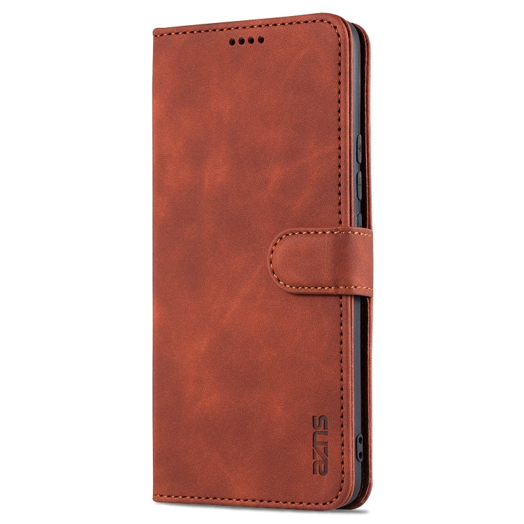 AZNS Skin Feel Calf Texture Horizontal Flip Leather Case with Card Slots &amp; Holder &amp; Wallet