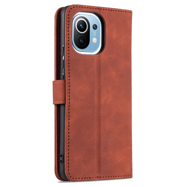 AZNS Skin Feel Calf Texture Horizontal Flip Leather Case with Card Slots &amp; Holder &amp; Wallet