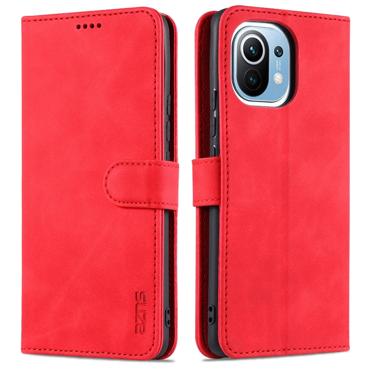 AZNS Skin Feel Calf Texture Horizontal Flip Leather Case with Card Slots &amp; Holder &amp; Wallet