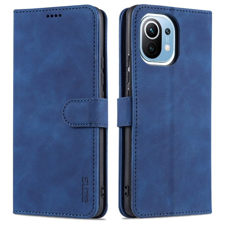 AZNS Skin Feel Calf Texture Horizontal Flip Leather Case with Card Slots &amp; Holder &amp; Wallet