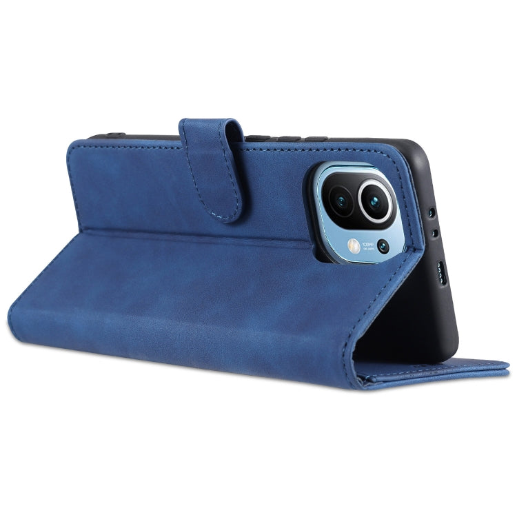 AZNS Skin Feel Calf Texture Horizontal Flip Leather Case with Card Slots &amp; Holder &amp; Wallet