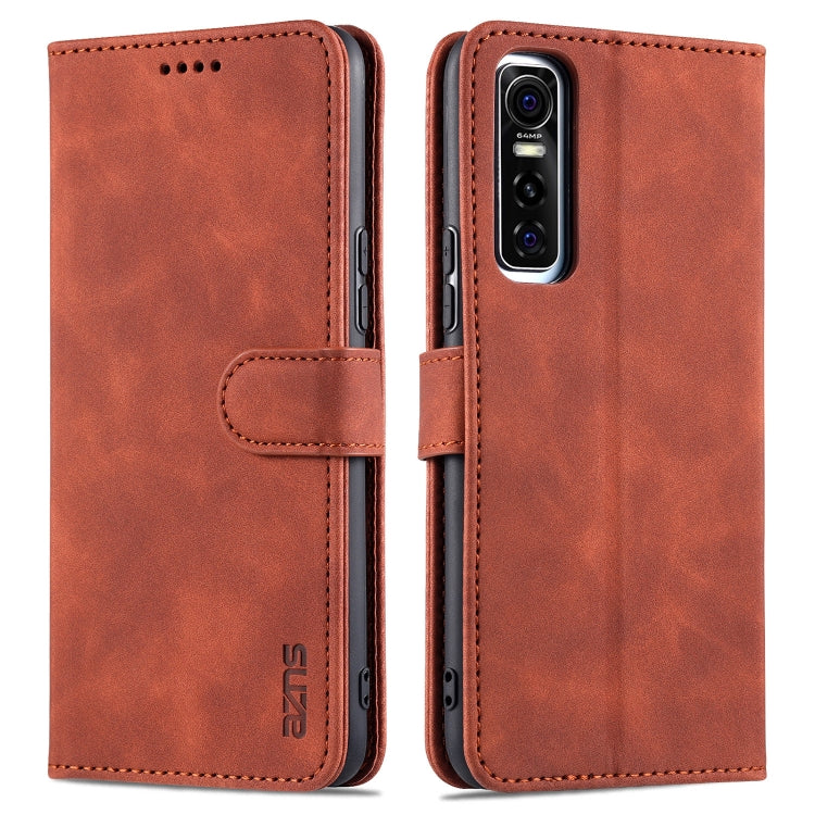 AZNS Skin Feel Calf Texture Horizontal Flip Leather Case with Card Slots & Holder & Wallet