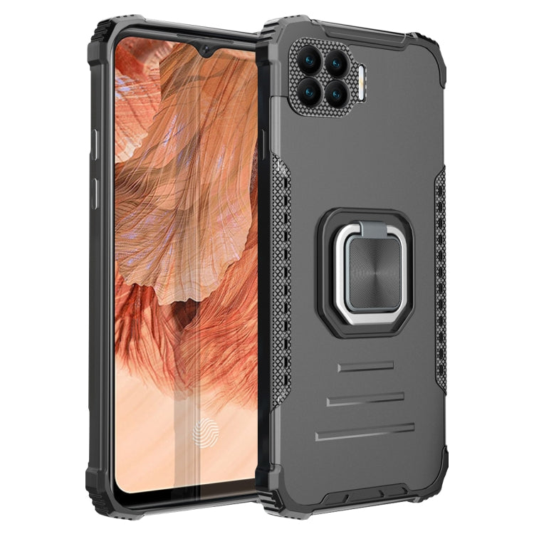 Fierce Warrior Series Armor All-inclusive Shockproof Aluminum Alloy + TPU Protective Case with Ring Holder, For OPPO A73