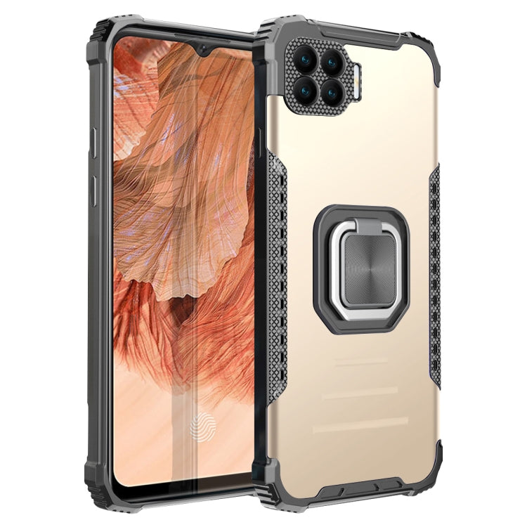 Fierce Warrior Series Armor All-inclusive Shockproof Aluminum Alloy + TPU Protective Case with Ring Holder, For OPPO A73