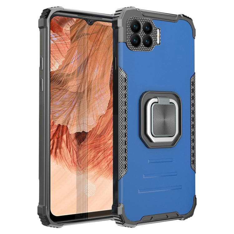 Fierce Warrior Series Armor All-inclusive Shockproof Aluminum Alloy + TPU Protective Case with Ring Holder, For OPPO A73