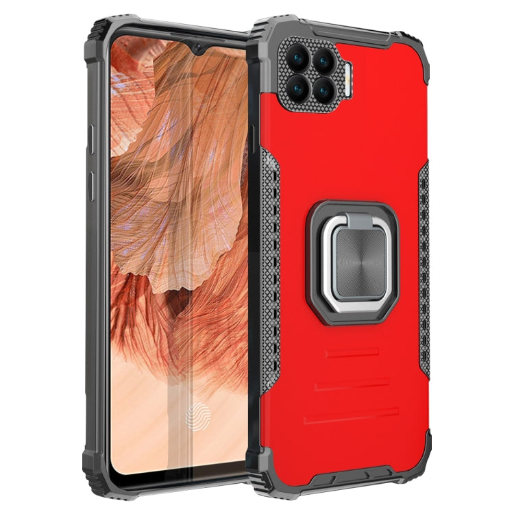 Fierce Warrior Series Armor All-inclusive Shockproof Aluminum Alloy + TPU Protective Case with Ring Holder, For OPPO A73