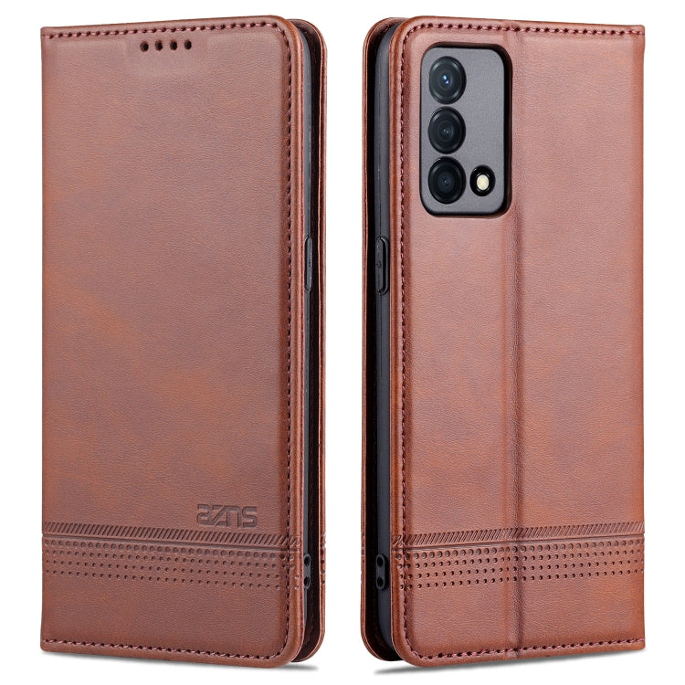 AZNS Magnetic Calf Texture Horizontal Flip Leather Case with Card Slots & Holder & Wallet, For OPPO K9 5G, For OPPO Reno6 / Reno6 Pro