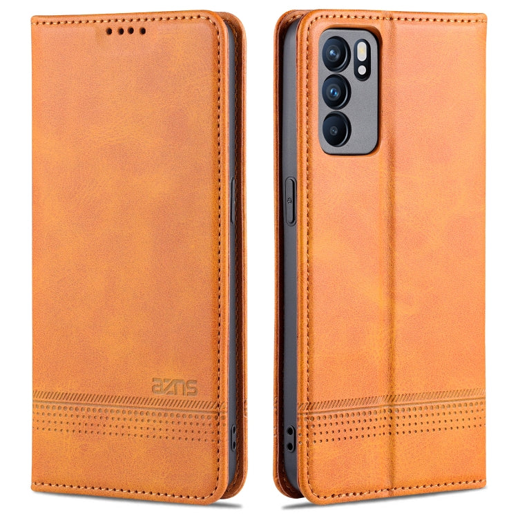 AZNS Magnetic Calf Texture Horizontal Flip Leather Case with Card Slots &amp; Holder &amp; Wallet, For OPPO K9 5G, For OPPO Reno6 / Reno6 Pro