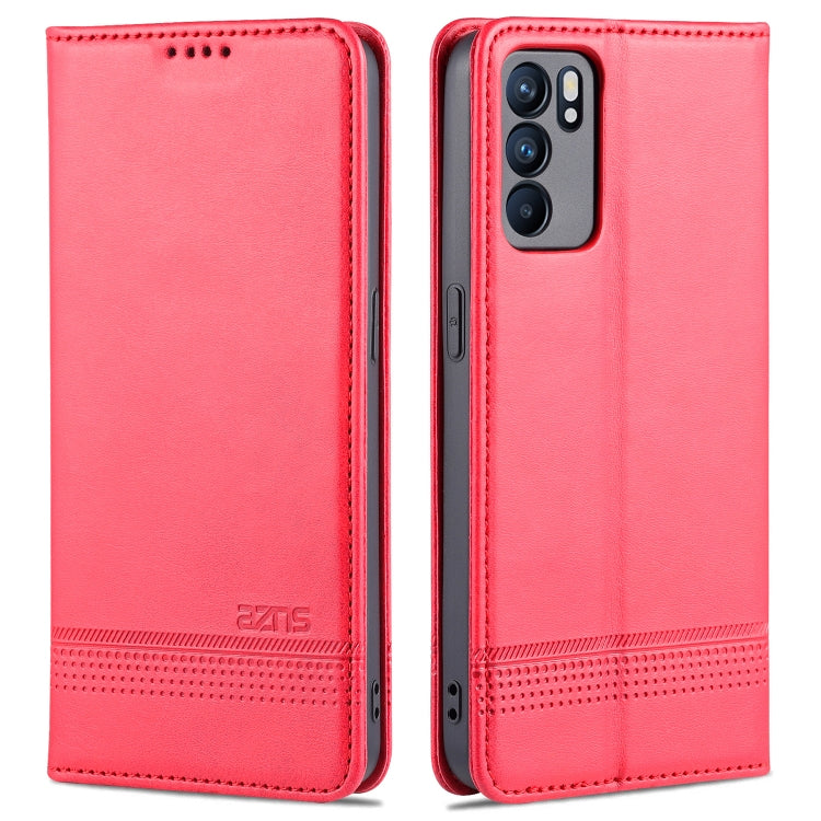 AZNS Magnetic Calf Texture Horizontal Flip Leather Case with Card Slots & Holder & Wallet, For OPPO K9 5G, For OPPO Reno6 / Reno6 Pro