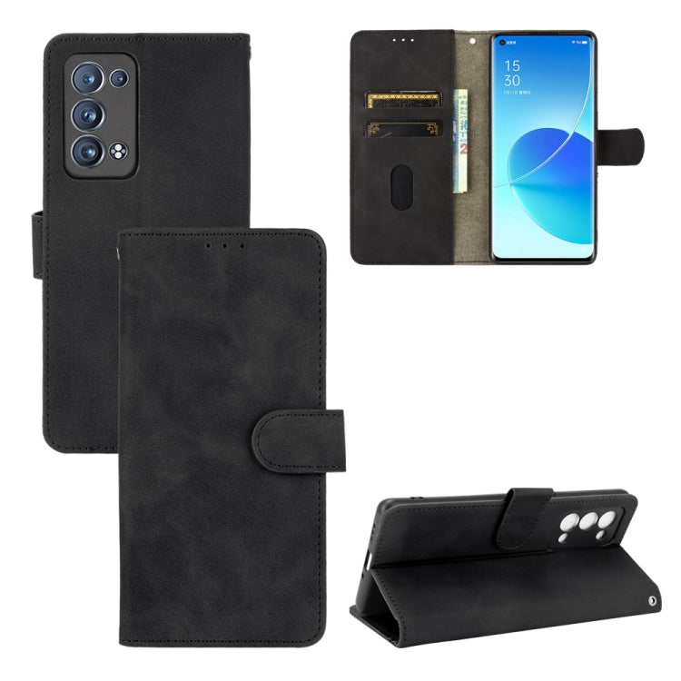 Solid Color Skin Feel Magnetic Buckle Horizontal Flip Calf Texture PU Leather Case with Holder & Card Slots & Wallet, For OPPO Reno5 A(Japan), For OPPO Reno6 Pro+, For OPPO Reno6 Pro, For OPPO Reno6