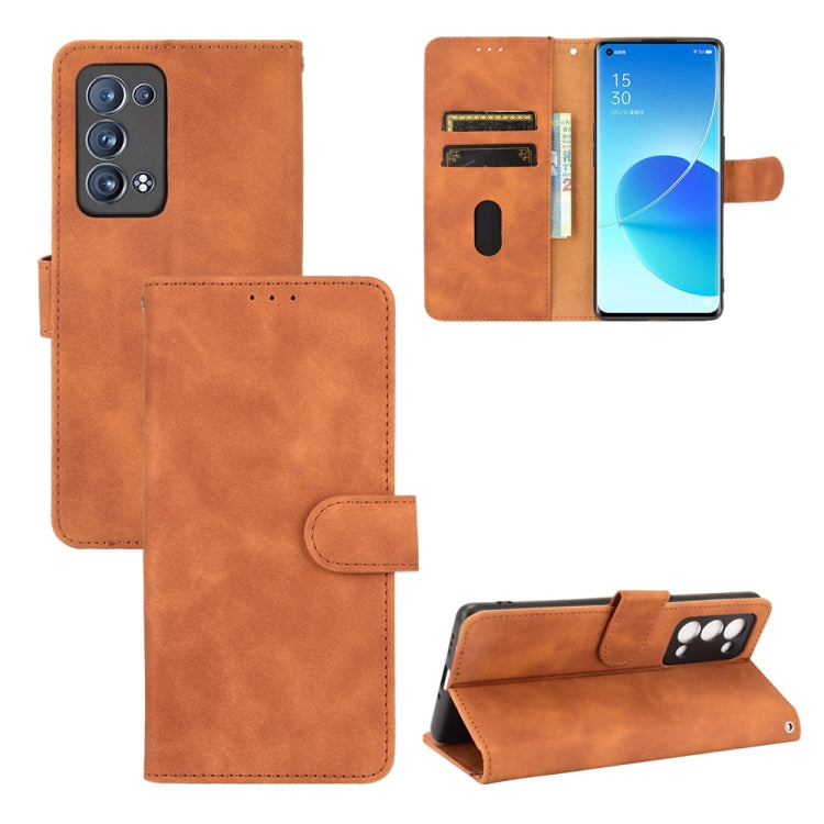 Solid Color Skin Feel Magnetic Buckle Horizontal Flip Calf Texture PU Leather Case with Holder & Card Slots & Wallet, For OPPO Reno5 A(Japan), For OPPO Reno6 Pro+, For OPPO Reno6 Pro, For OPPO Reno6