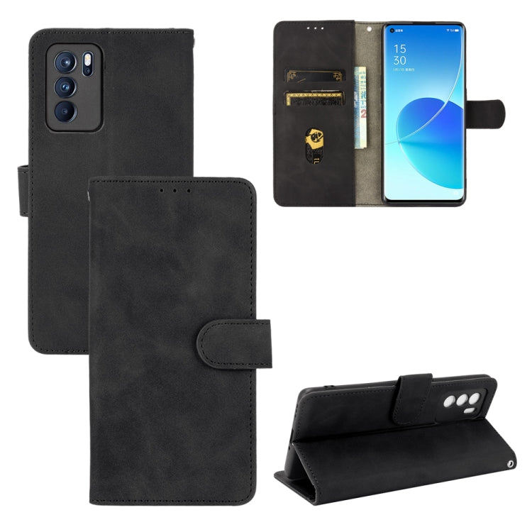 Solid Color Skin Feel Magnetic Buckle Horizontal Flip Calf Texture PU Leather Case with Holder & Card Slots & Wallet, For OPPO Reno5 A(Japan), For OPPO Reno6 Pro+, For OPPO Reno6 Pro, For OPPO Reno6