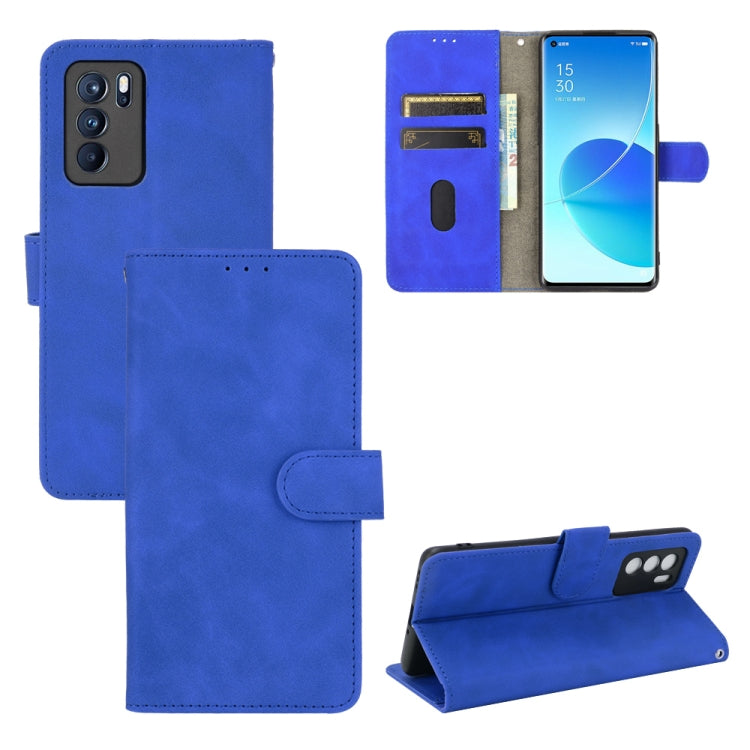 Solid Color Skin Feel Magnetic Buckle Horizontal Flip Calf Texture PU Leather Case with Holder & Card Slots & Wallet, For OPPO Reno5 A(Japan), For OPPO Reno6 Pro+, For OPPO Reno6 Pro, For OPPO Reno6