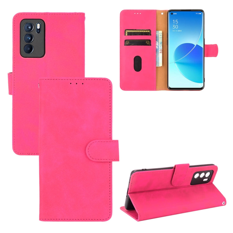 Solid Color Skin Feel Magnetic Buckle Horizontal Flip Calf Texture PU Leather Case with Holder & Card Slots & Wallet, For OPPO Reno5 A(Japan), For OPPO Reno6 Pro+, For OPPO Reno6 Pro, For OPPO Reno6