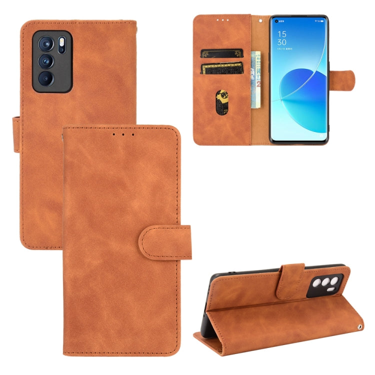 Solid Color Skin Feel Magnetic Buckle Horizontal Flip Calf Texture PU Leather Case with Holder & Card Slots & Wallet, For OPPO Reno5 A(Japan), For OPPO Reno6 Pro+, For OPPO Reno6 Pro, For OPPO Reno6